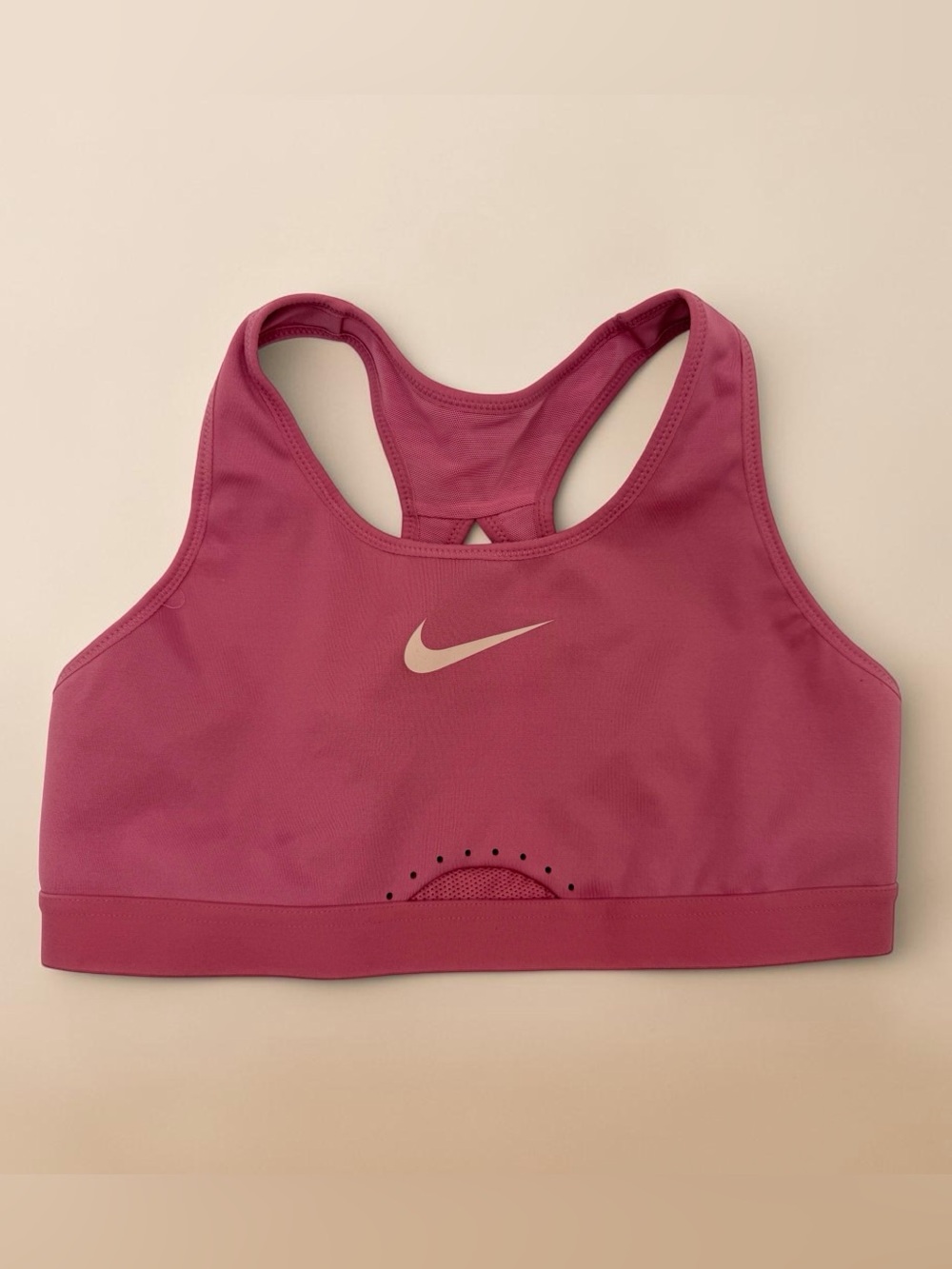Nike Rose Pink Racerback Sports Bra with Swoosh